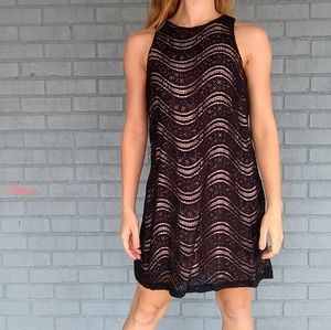 A-line black lace dress size M